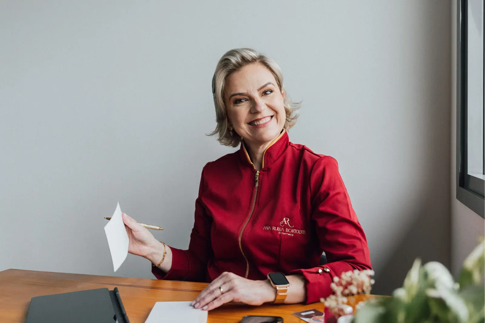Ana Rubia Bortolotti na secao sobre da home